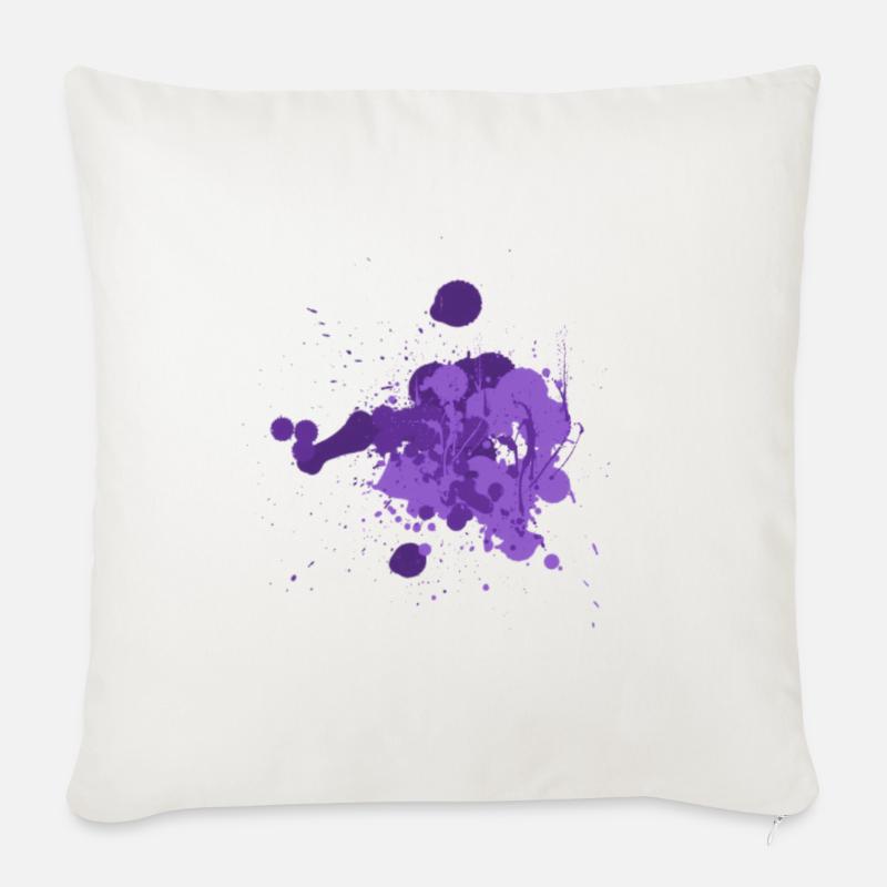 mixtura - violett - Sofakissenbezug 45 x 45 cm - Naturweiß 