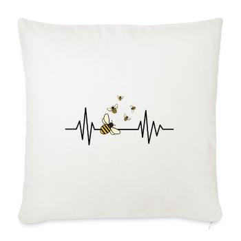 Apiculteur Pulse Bee Apiculture - Housse de coussin décorative 45 x 45 cm - blanc nature - Devant