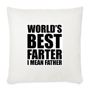 Le meilleur farter du monde, je veux dire un cadeau de père oncle - Housse de coussin décorative 45 x 45 cm - blanc nature - Devant