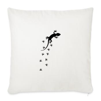 Reptile lizard gift saying - Sofa pillowcase 17,3'' x 17,3'' (45 x 45 cm) - natural white - Front