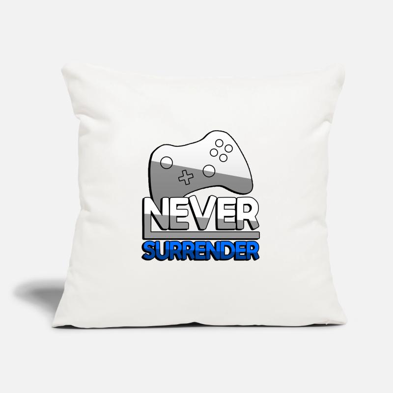 NEVER SURRENDER (Blau) + Controller - Gaming Sofakissenbezug 45 x 45 cm