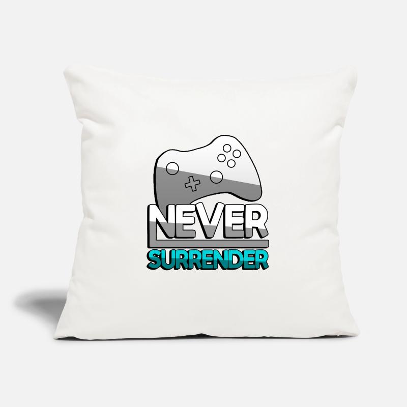 NEVER SURRENDER (Türkis) + Controller - Gaming Sofakissenbezug 45 x 45 cm
