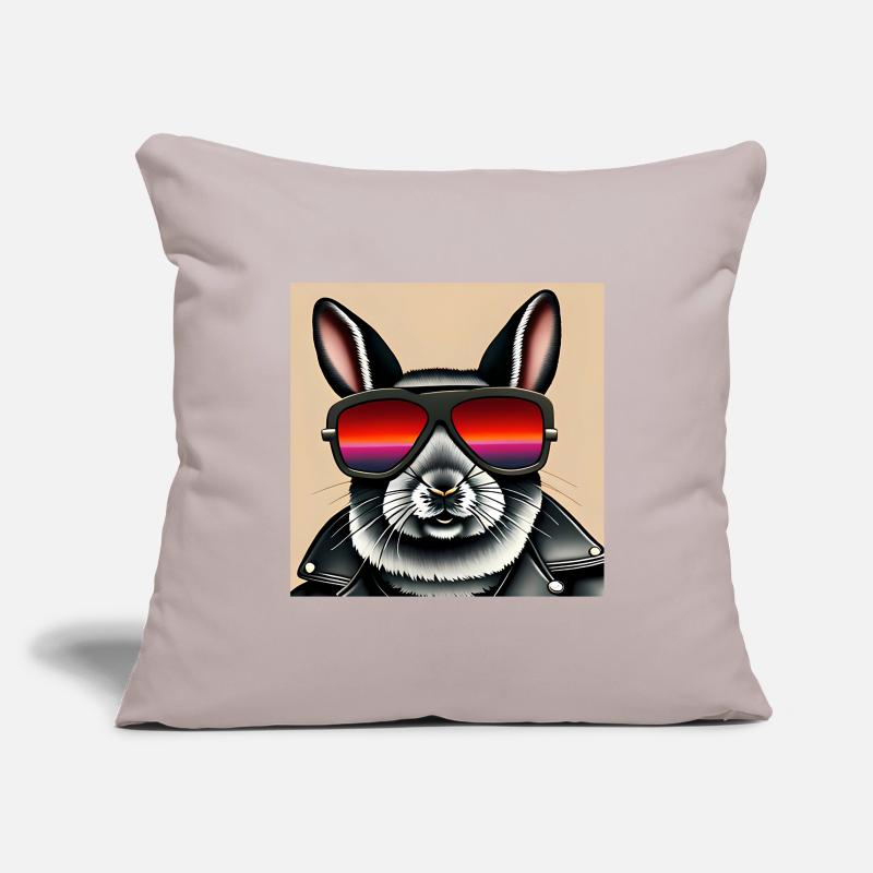 Biker Easter Sunglasses Leather Jacket Sofa pillowcase 17,3'' x 17,3'' (45 x 45 cm)