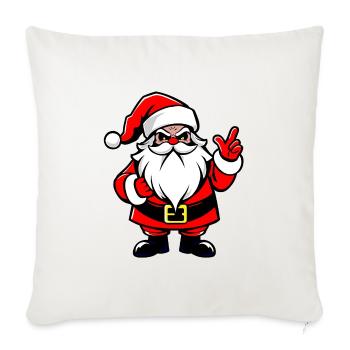 Weihnachtsmann, santa claus figure Święty Mikołaj - Sofakissenbezug 45 x 45 cm - Naturweiß  - Vorne