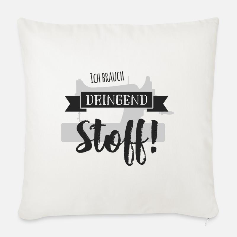 Nähen Nähmaschine Stoff - Sofakissenbezug 45 x 45 cm - Naturweiß 