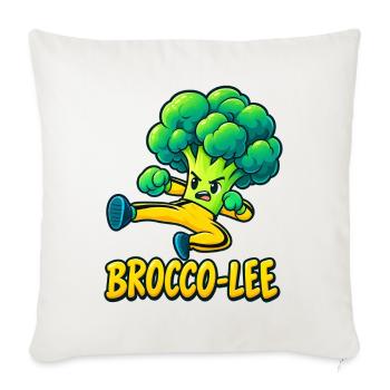 Brokkoli - Sofakissenbezug 45 x 45 cm - Naturweiß  - Vorne