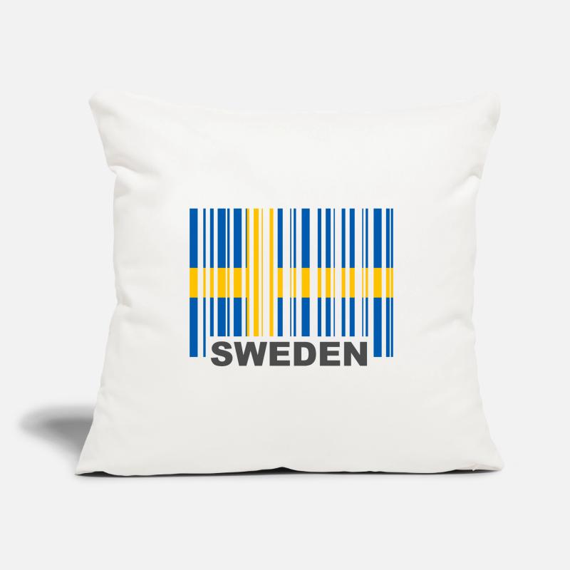 Sweden Flag Barcode GTIN EAN UPC Code EU Sofa pillowcase 17,3'' x 17,3'' (45 x 45 cm)
