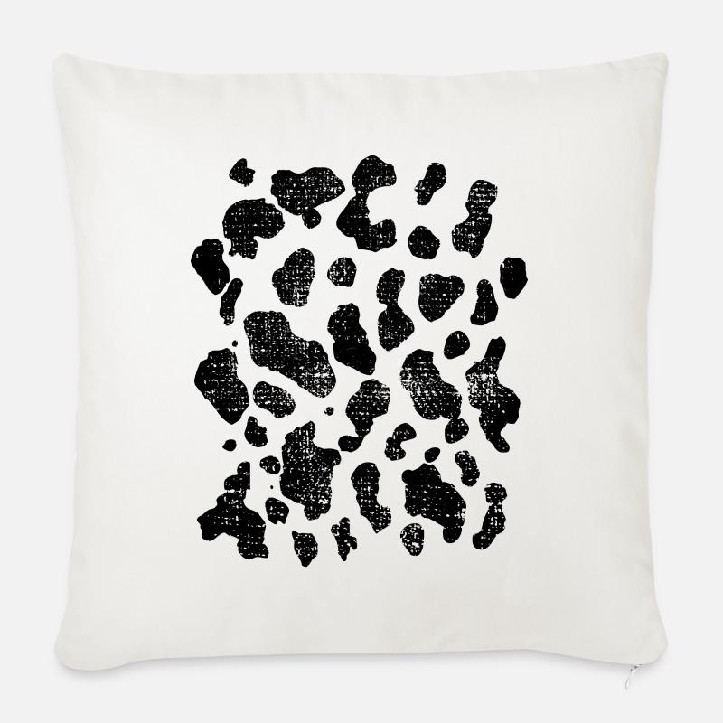 Kuhflecken - Sofakissenbezug 45 x 45 cm - Naturweiß 