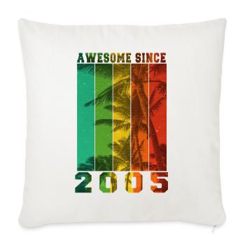 Awesome Since 2005 - Sofa pillowcase 17,3'' x 17,3'' (45 x 45 cm) - natural white - Front