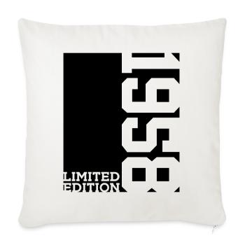 LIMITED EDITION 1958 68TH BIRTHDAY - Sofa pillowcase 17,3'' x 17,3'' (45 x 45 cm) - natural white - Front