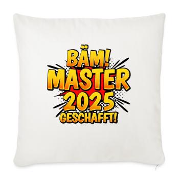 Master Geschafft 2025 - Sofakissenbezug 45 x 45 cm - Naturweiß  - Vorne