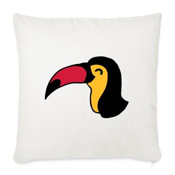 Toucan Toucan Tucan Oiseau - Housse de coussin décorative 45 x 45 cm - blanc nature - Devant