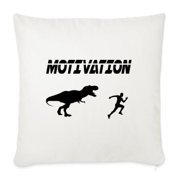 motivation sport running humor dinosaur - Sofa pillowcase 17,3'' x 17,3'' (45 x 45 cm) - natural white - Front