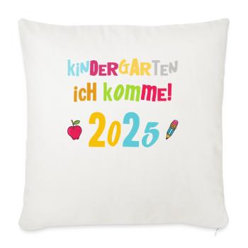 Kindergarten 2025 Kids Gift Kita 2025 Decoration - Sofa pillowcase 17,3'' x 17,3'' (45 x 45 cm) - natural white - Front