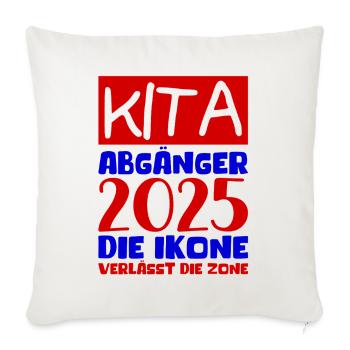 Farewell Kindergarten 2025 Gift Girl Boys - Sofa pillowcase 17,3'' x 17,3'' (45 x 45 cm) - natural white - Front