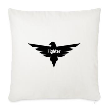 Adler Fighter - Sofakissenbezug 45 x 45 cm - Naturweiß  - Vorne