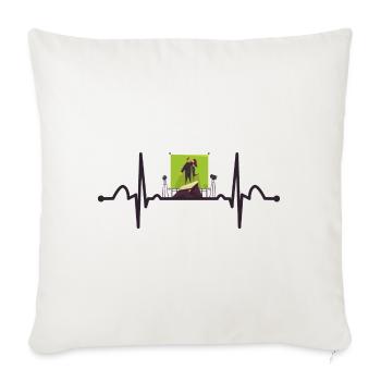 Actor Heartbeat - Sofa pillowcase 17,3'' x 17,3'' (45 x 45 cm) - natural white - Front