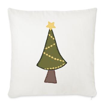Weihnachtsbaum - Sofakissenbezug 45 x 45 cm - Naturweiß  - Vorne