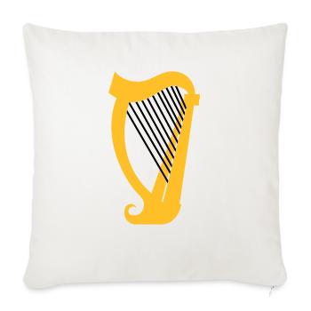 A HARP music instrument - Sofa pillowcase 17,3'' x 17,3'' (45 x 45 cm) - natural white - Front