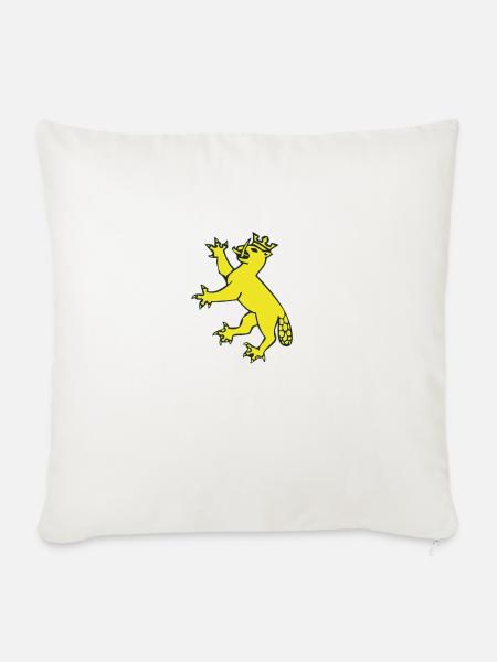 Biberacher Wappen - Sofakissenbezug 45 x 45 cm - Naturweiß
