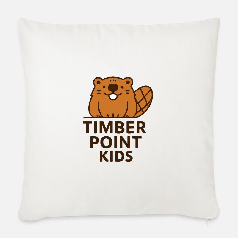 Timber Point Kids Bieber - Sofakissenbezug 45 x 45 cm - Naturweiß