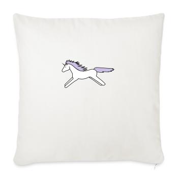licorne - Housse de coussin décorative 45 x 45 cm - blanc nature - Devant