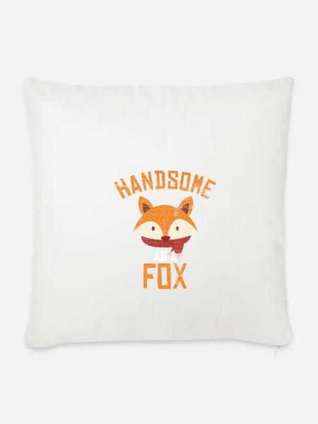 Fuchs Tier Geschenke orange schlau vintage Spaß - Sofakissenbezug 45 x 45 cm - Naturweiß