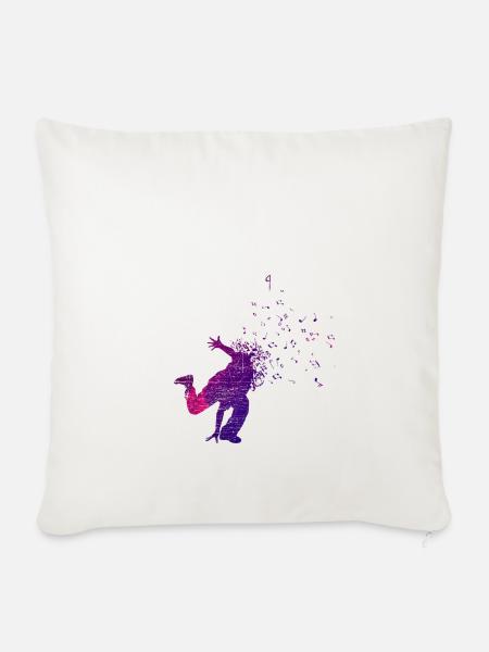 Street Dance - Sofakissenbezug 45 x 45 cm - Naturweiß