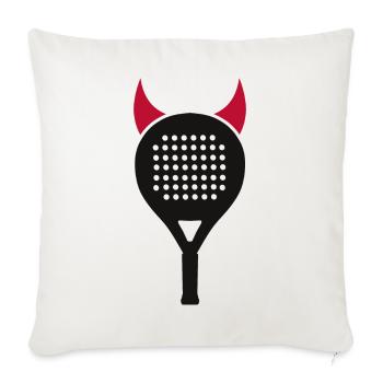 Padel Player Padel Tennis Devil Girl Padel - Sofa pillowcase 17,3'' x 17,3'' (45 x 45 cm) - natural white - Front