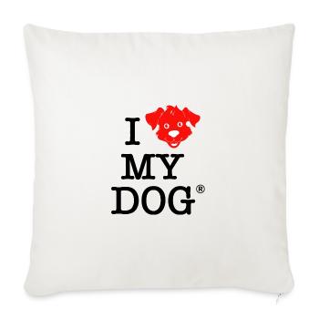 I Love my Dog - Housse de coussin décorative 45 x 45 cm - blanc nature - Devant