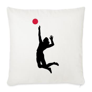 volleyball - Housse de coussin décorative 45 x 45 cm - blanc nature - Devant