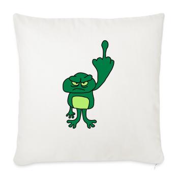 Evil Bad Fuck You Off Comic Frog - Sofa pillowcase 17,3'' x 17,3'' (45 x 45 cm) - natural white - Front