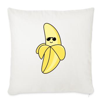 Banane fraîche 01 - Housse de coussin décorative 45 x 45 cm - blanc nature - Devant