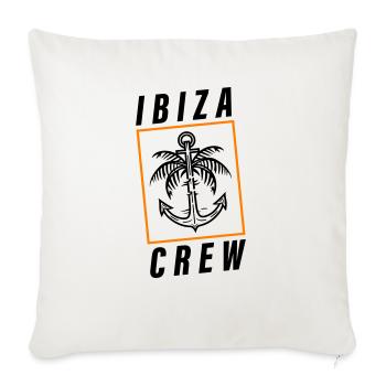 Ibiza Crew Anchor Palm Tree Holidays - Housse de coussin décorative 45 x 45 cm - blanc nature - Devant