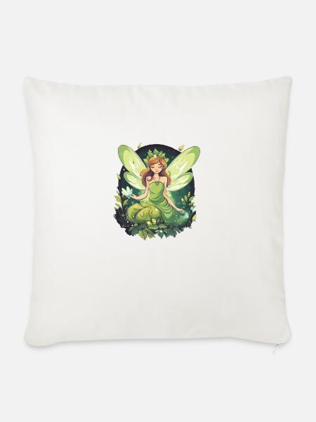 Wald Fee - Sofakissenbezug 45 x 45 cm - Naturweiß 