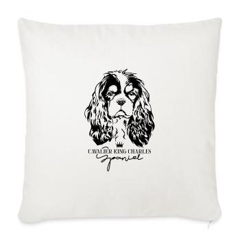 CAVALIER KING CHARLES SPANIEL chiens chien Wilsigns - Housse de coussin décorative 45 x 45 cm - blanc nature - Devant