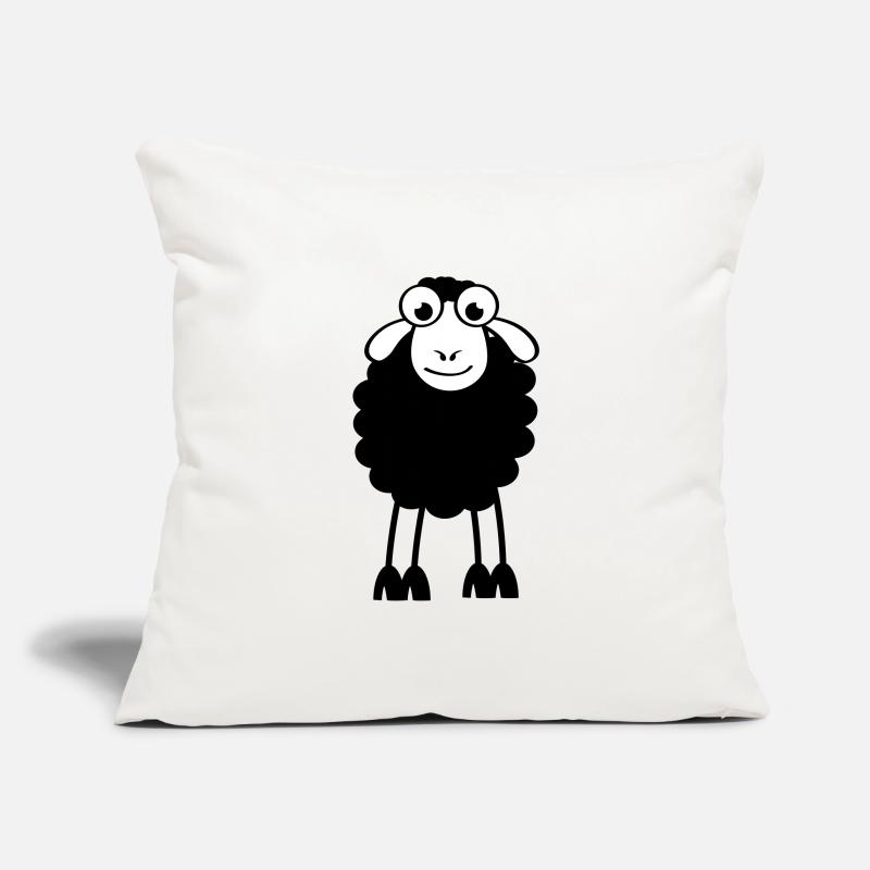 Schafe, weiße oder schwarze Schafe. Träumen oder schlafen Sofakissenbezug 45 x 45 cm