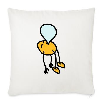 chewing_gum_man - Housse de coussin décorative 45 x 45 cm - blanc nature - Devant