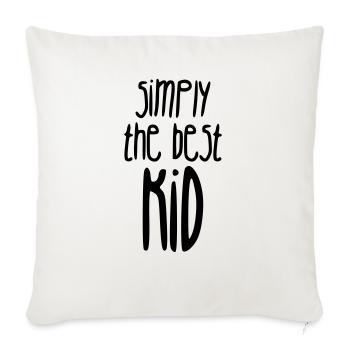 Teenager / Jugendliche / Jugendlicher / Kind - Sofakissenbezug 45 x 45 cm - Naturweiß  - Vorne