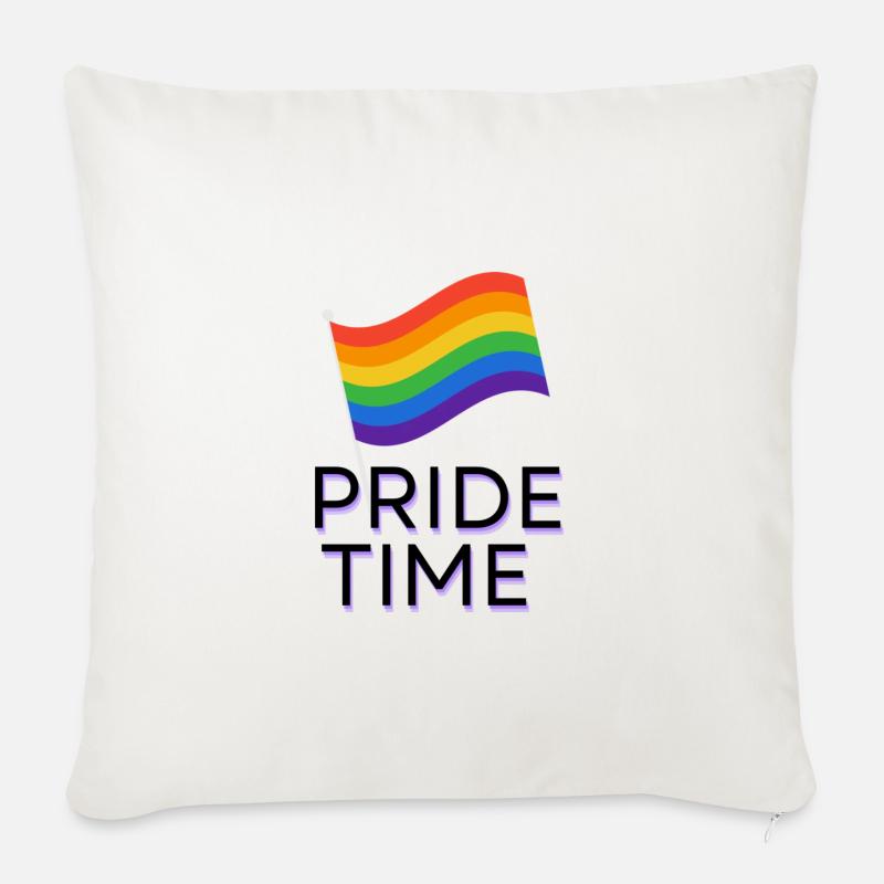 Pride Time - Sofakissenbezug 45 x 45 cm - Naturweiß 