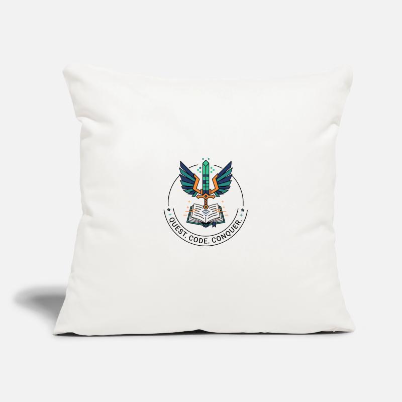 Quest. Code. Conquérir l’emblème Housse de coussin décorative 45 x 45 cm