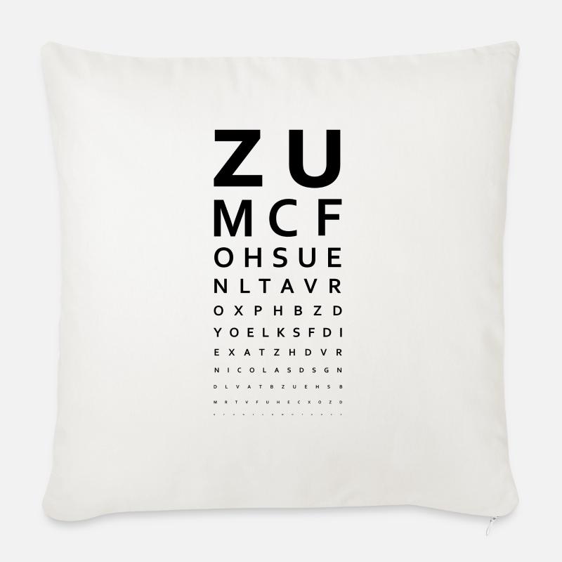 Optiker - Sofakissenbezug 45 x 45 cm - Naturweiß