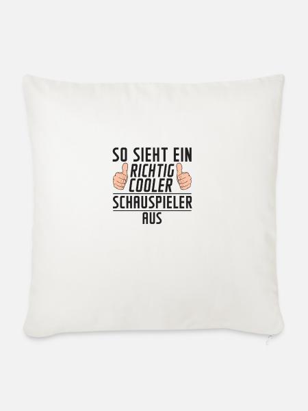 Schauspieler | | Theater | Humor - Sofakissenbezug 45 x 45 cm - Naturweiß 
