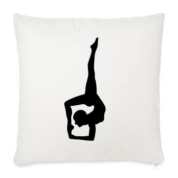 Dynamic yoga silhouette - Sofa pillowcase 17,3'' x 17,3'' (45 x 45 cm) - natural white - Front