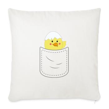 Mignon poche poitrine - Housse de coussin décorative 45 x 45 cm - blanc nature - Devant