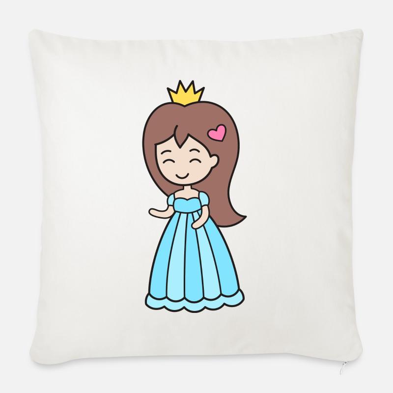 Prinzessin - Sofakissenbezug 45 x 45 cm - Naturweiß 