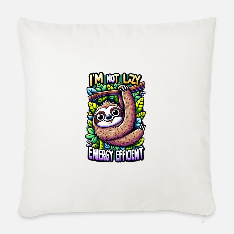 Sloth (Flash) - Sofa pillowcase 17,3'' x 17,3'' (45 x 45 cm) - natural white