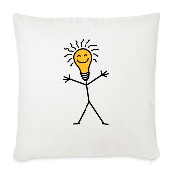 Light Bulb - Sofa pillowcase 17,3'' x 17,3'' (45 x 45 cm) - natural white - Front