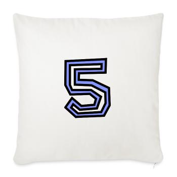 5. 5 YEARS. 5th ANNIVERSARY. 5 YEAR ANNIVERSARY - Sofa pillowcase 17,3'' x 17,3'' (45 x 45 cm) - natural white - Front