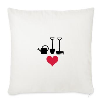 garden - Sofa pillowcase 17,3'' x 17,3'' (45 x 45 cm) - natural white - Front